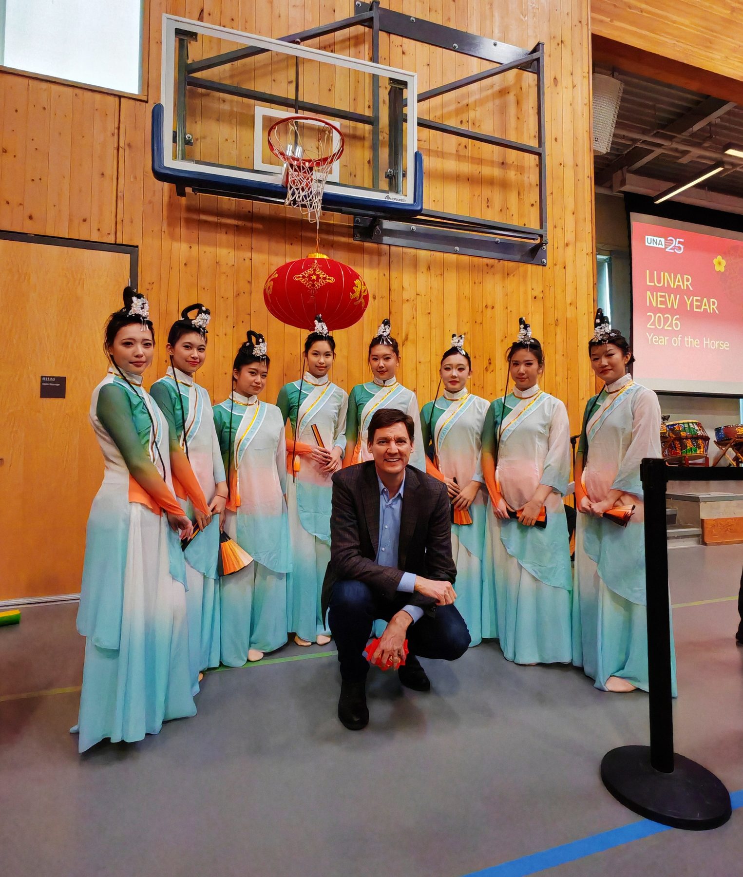 VYDC dancers with BC Premier David Eby at UBC Lunar New Year 2026